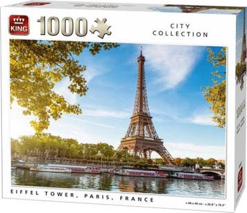 King Puzzel 1000 Stukjes - Eiffeltoren Parijs - City Collect, Verzenden, Nieuw