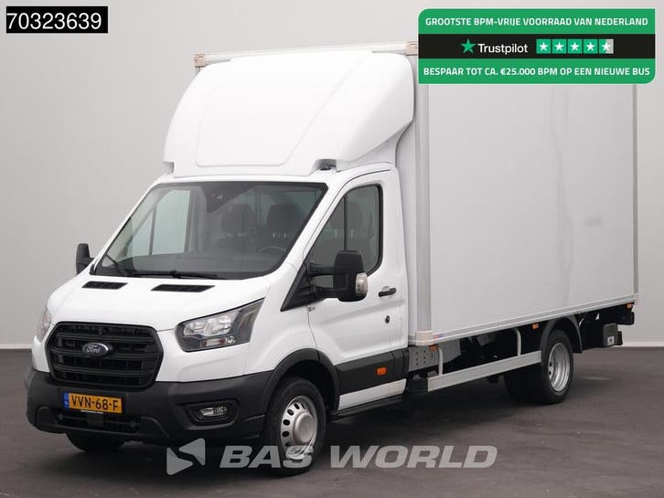 Ford Transit 165pk Laadklep Zijdeur Dubbellucht Bakwagen Air, Auto's, Bestelauto's, Lease, Handgeschakeld, Financial lease, Wit
