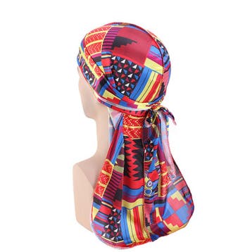 Durag / Du-rag / Do-rag / Bandana - Unisex - Kente print Roo, Ophalen of Verzenden, Nieuw