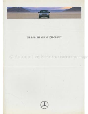 1992 MERCEDES BENZ S KLASSE BROCHURE DUITS, Boeken, Nieuw, Author