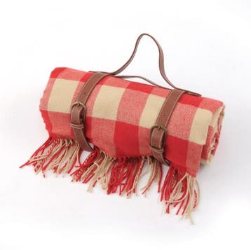 met lederen band | picknick deken, Tuin en Terras, Verzenden, Nieuw