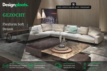 GEZOCHT: Flexform Soft Dream — Direct Inkoop, Ophalen of Verzenden, Zo goed als nieuw, Stof, Design Bank Bankstel Zetel Flexform