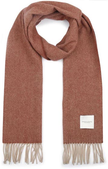 Profuomo Sjaal Lamswol Mahogany maat one size Heren, Verzenden, Nieuw, Profuomo