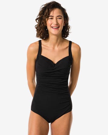 HEMA Dames badpak control zwart, Verzenden, Nieuw