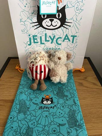 Jellycat - Speelgoed Bashful Bär Schlüsselanhänger -