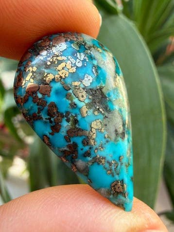 Turquoise Echte edelsteen! Topkleur Neishabour turkoois