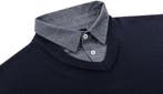 2dekans | Milanoro - Herenpullover met overhemdkraag - Navy, Kleding | Heren, Ophalen of Verzenden, Zo goed als nieuw, Milanoro