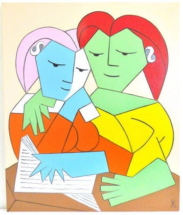 Vincenzo Amicone (1969), After Picasso - Due ragazze che
