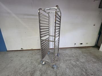 Saro Regaalwagen voor GN1/1bakken – B45,5 x D60 x H173 cm, Gebruikt
