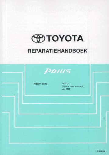 2000 Toyota Prius reparatiehandboek Nederlands 4-delig, Auto diversen, Handleidingen en Instructieboekjes, Verzenden