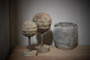 Houten decoratie ornament Artisjok 20 cm, Huis en Inrichting, Woonaccessoires | Overige, Ophalen of Verzenden, Nieuw