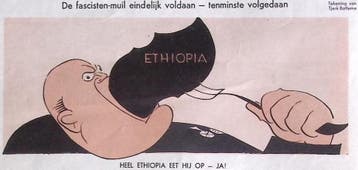 HEEL ETHIOPIA EET HIJ OP - JA! (lijst optie, Lithos), Antiek en Kunst, Verzenden