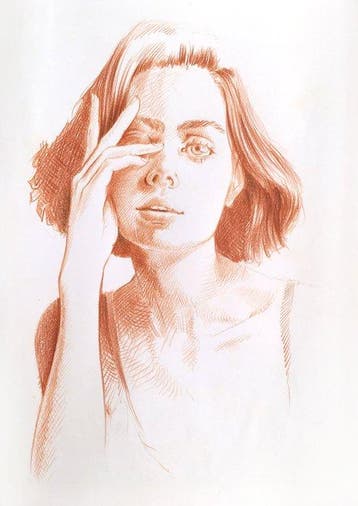 Dario Moschetta - Female Portrait Drawing Original 213 – No