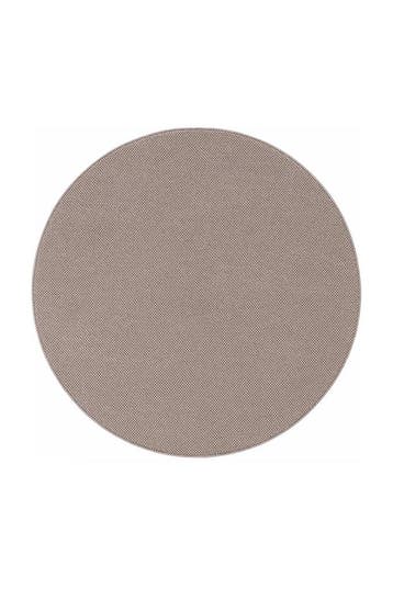 Rond Effen Vloerkleed | Helix | Ribbels | Beige | 120x120 cm, Verzenden, Nieuw