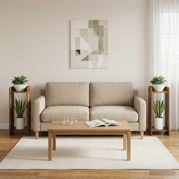 vidaXL Plantenstandaard 2 st Oud hout 30 x 30 x 80 cm, Verzenden, Nieuw