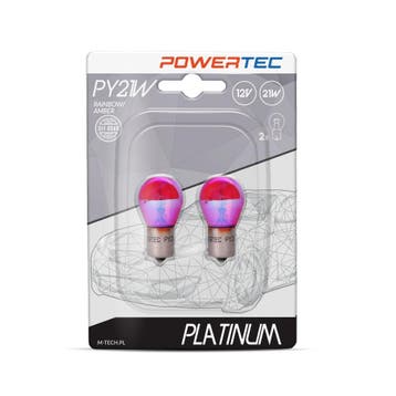 Powertec PY21W   BAU15s 12V - Platinum Rainbow - Set, Auto-onderdelen, Verzenden, Nieuw