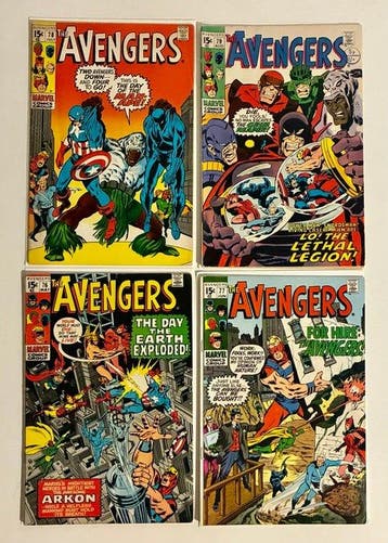 The Avengers #76 #77 #78 #79 - 1st & 2nd app of the Lethal, Boeken, Nieuw
