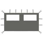 vidaXL Prieelzijwand met ramen 4x2 m antracietkleurig, Tuin en Terras, Partytenten, Verzenden, Nieuw