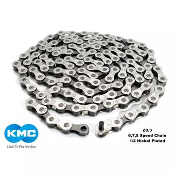 KMC Ketting 6/7/8-speed - Grijs - Anti-roest - 116 schake..., Fietsen en Brommers, Fietsonderdelen, Ophalen of Verzenden, Nieuw