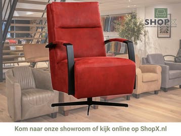 Leren draaifauteuil Award, Huis en Inrichting, Fauteuils, Nieuw, Ophalen of Verzenden, 50 tot 75 cm, Industrieel, Modern