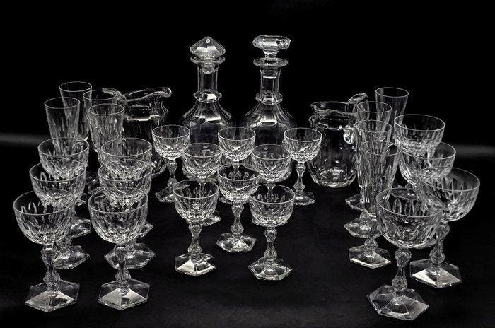 Val Saint Lambert - Drinkservies (30) - Olivier - Kristal, Antiek en Kunst, Antiek | Meubels | Tafels