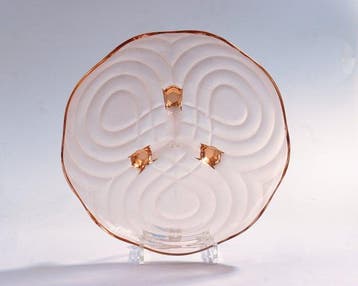 Walther & Söhne - Schaal - Zalmroze met lussenreliëf decor