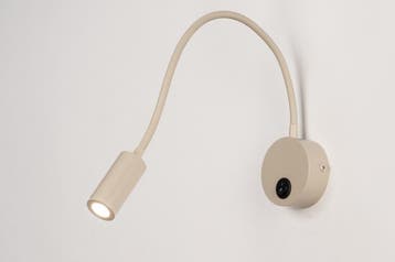 Rietveld Wandlampen - Beige, Zand - Metaal, Verzenden, Nieuw