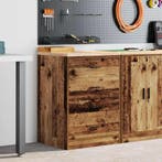 vidaXL Garagekast 60x51x85 cm massief grenenhout oud hout, Huis en Inrichting, Verzenden, Nieuw