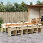 vidaXL 13-delige Tuinset met kussens poly rattan beige, Verzenden, Nieuw, 2 zitplaatsen, Tuinset