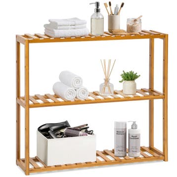 Badkamerrek van bamboe 60x15x54,5cm - bruin, Verzenden, Nieuw