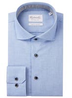 2dekans | Michaelis Non-Iron Cutaway Shirt – Maat 38 - Slim, Kleding | Heren, Ophalen of Verzenden, Zo goed als nieuw, Blauw, Michaelis