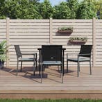 vidaXL 5-delige Tuinset met kussens poly rattan en staal, Tuin en Terras, 4 zitplaatsen, Nieuw, Tuinset, Verzenden