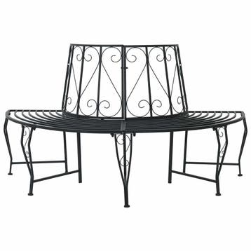 vidaXL Boom bank 4 -zits 160 x 80 x 89 cm steel Zwart, Verzenden, Nieuw, Metaal