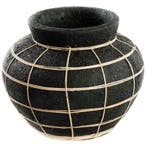 Bazar Bizar De Belly Vaas - Zwart Naturel - M - Ongebruikt -, Huis en Inrichting, Zo goed als nieuw, Aardewerk of Porselein, Minder dan 50 cm
