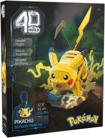4D Build Pokemon - Pikachu 3D Bouwpakket (201 stukjes) |, Verzenden, Nieuw