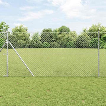 vidaXL Kettenschakelhek 10 x 1 m Gegalvaniseerd staal Zilver, Verzenden, Nieuw, IJzer