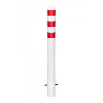 Rampaal Verzinkt Ø108 Wit/Rood Inbetonneren, Verzenden