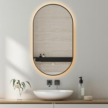 Badkamerspiegel met LED Verlichting en Verwarming 40x75cm -, Huis en Inrichting, Woonaccessoires | Spiegels, Ophalen of Verzenden