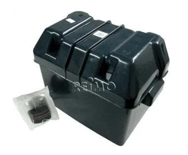 Accubak incl spanband - 19x27x20cm - zwart, Caravans en Kamperen, Camper-accessoires, Nieuw, Ophalen of Verzenden