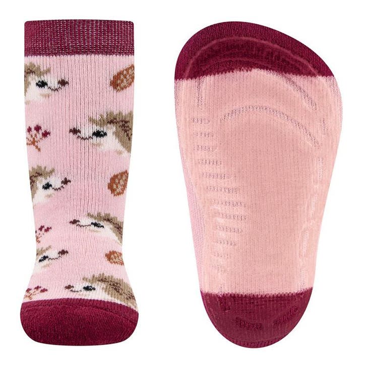 Antislipsok Ewers - Roze en Roodroze - Egeltjes Ecru/Beige -, Kinderen en Baby's, Babykleding | Schoentjes en Sokjes, Meisje, Nieuw