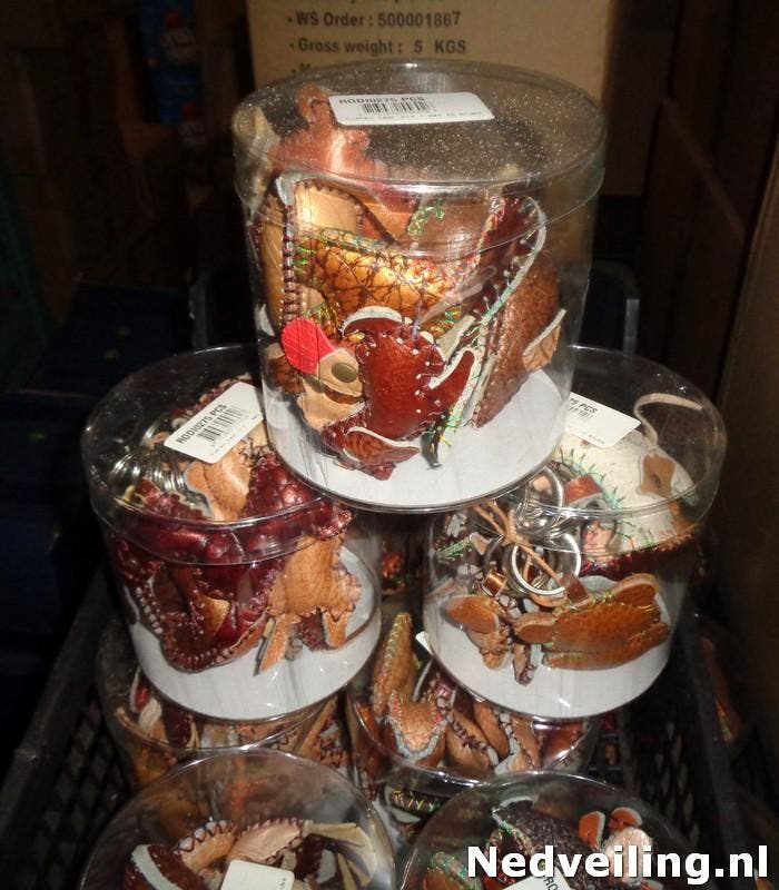 96x Lederen sleutelhanger in drum, Diversen, Rommelmarktspullen
