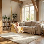 Schommel Baby Hout Katoen | Premium | OP=OP, Ophalen of Verzenden, Nieuw