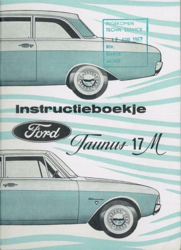 1963 Ford Taunus 17M Instructieboekje Nederlandstalig, Verzenden