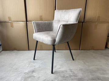 Veiling - Eetkamerstoel Nevin (set van 4) - microleder - Cla, Nieuw