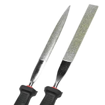 Benson Diamantvijl set - halfrond en plat - 120 grid - 17..., Ophalen of Verzenden, Nieuw