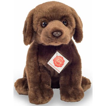 Labrador knuffel - pluche - donkerbruin - 25 cm, Verzenden, Nieuw