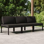 vidaXL Tuinbank 3-zits met kussens aluminium, Verzenden, Nieuw, Aluminium