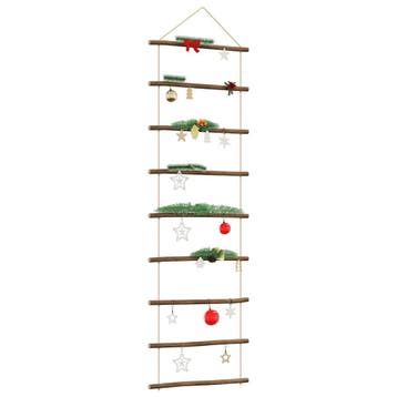 vidaXL Wanddecoratie laddervormig 50x150 cm naturel tak, Diversen, Kerst, Verzenden, Nieuw