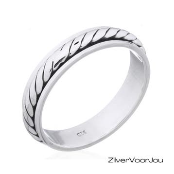 Zilveren Spinner kabel ring, Verzenden, Nieuw, Zilver