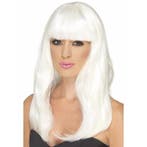 Glow in the dark witte damespruik met pony - Damespruiken, Ophalen of Verzenden, Nieuw